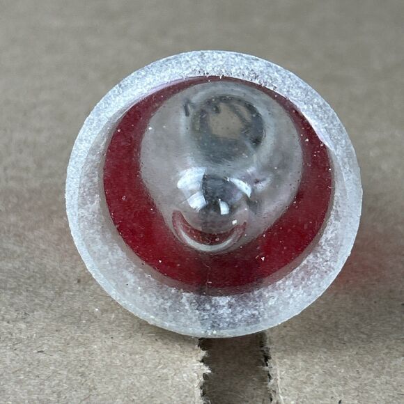 Vintage Shiny Brite Glass Ornament Unsilvered Bell Frosted 2” WW2 Era - Picture 5 of 7